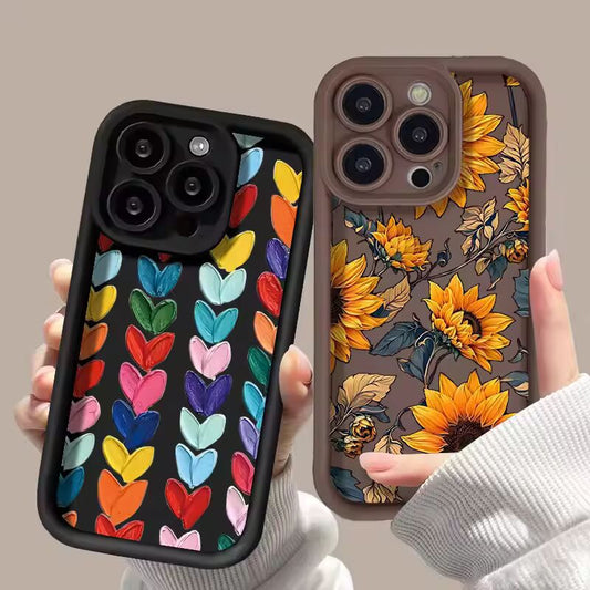 Soft Flower Phone Case For Samsung A55 5G A25 A24 A54 A35 A34 A16 A15 A06 A05 A05s A23 A53 A52s A14 A13 A12 A73 A33 A32 Cover